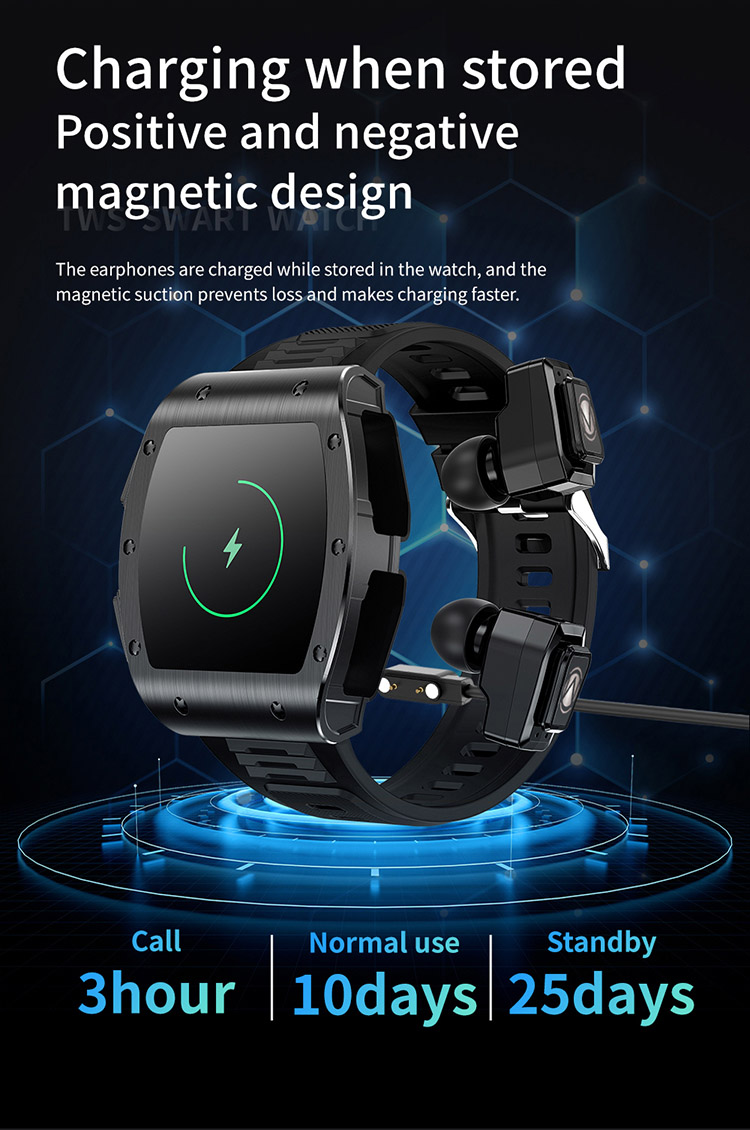 JM09 watch with earbuds ,Smartwatch with Earbuds ,TWS Smart Watch ,JM09 smart watch with earphone ，earphone smart watch ,smart watch earbuds 2 in 1 ,smartwatch with earbuds ,JM09 watch earphone ,JM09 smart watch